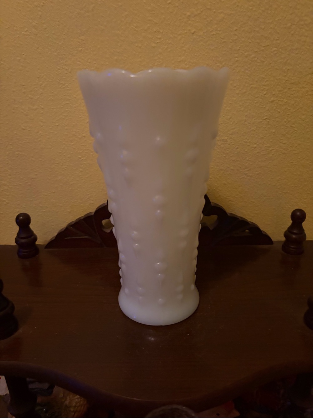 Vintage Milk Glass Hobnail Vase - Elegant Home Accent